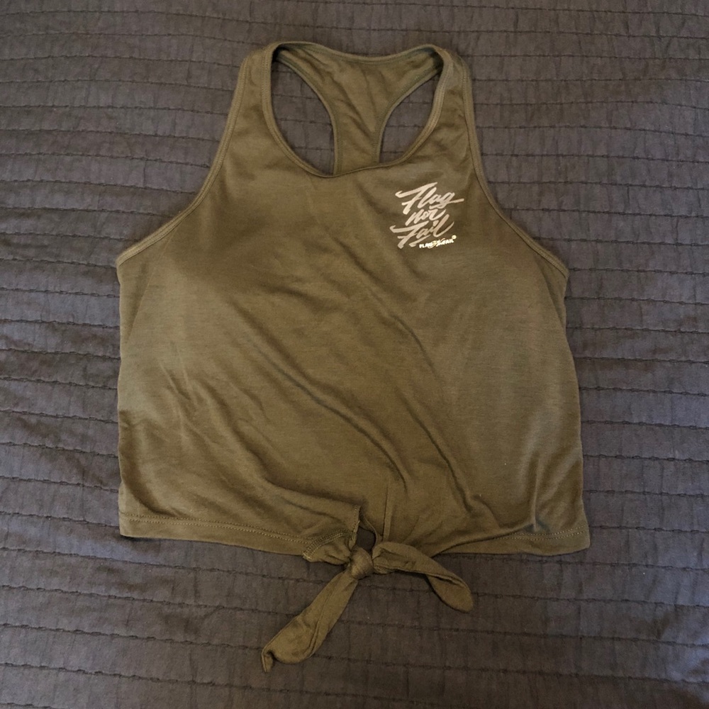 Flag nor fail crop top
